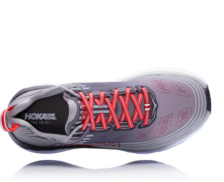 Hoka One One Tenisky Panske Siva - Bondi 6 - 28193-GKBN